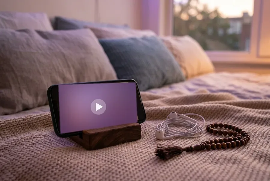 Online Quran classes for kids on a mobile phone at home